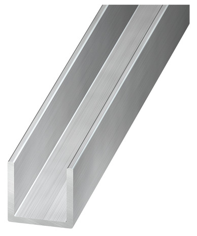U aluminium brut 20 x 22 mm 2 m Argent  Ép. 1,5 mm - Brico Dépôt