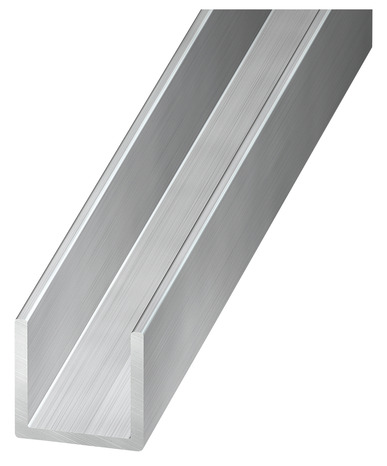 U aluminium brut 15 x 10 x 1,5 mm 1 m Argent - Brico Dépôt