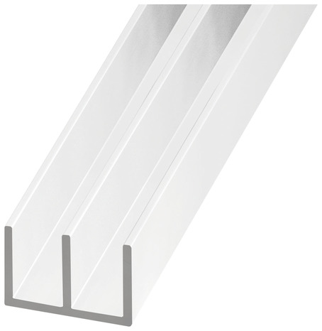 U Aluminium blanc - 10,5 x 21 mm 2 mm - Brico Dépôt
