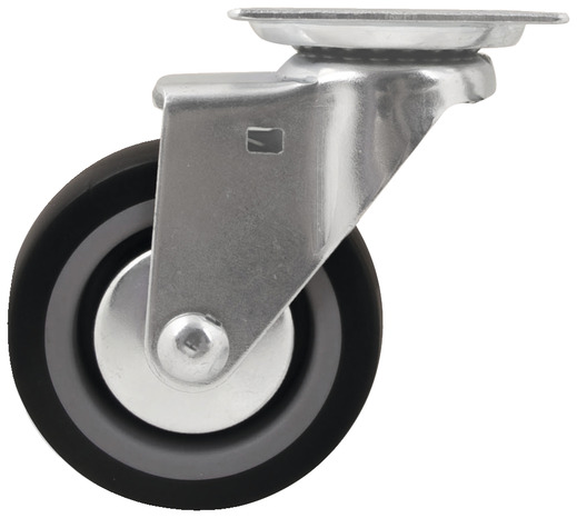 Roulette pivotante PU gris pour Plaque - Ø 7,5 cm - 55 kg - Brico Dépôt
