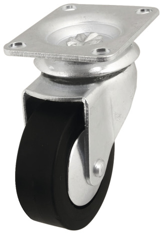 Roulette pivotante TPR noir - Ø 6,5 cm - 35 kg - Brico Dépôt