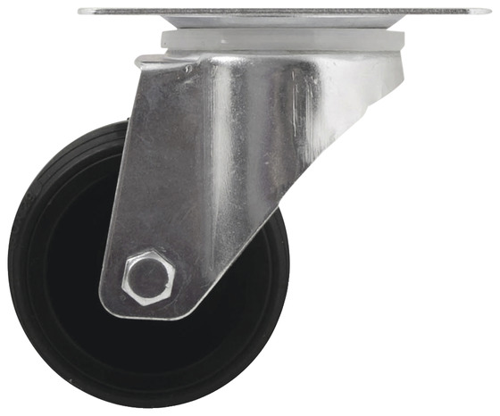 Roulette pivotante PVC noir - Ø 8 cm - 70 kg - Brico Dépôt