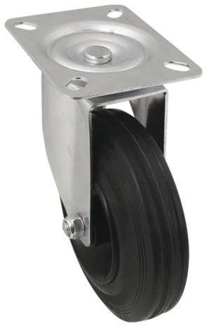 Roulette pivotante PVC noir - Ø 12,5 cm - 100 kg - Brico Dépôt
