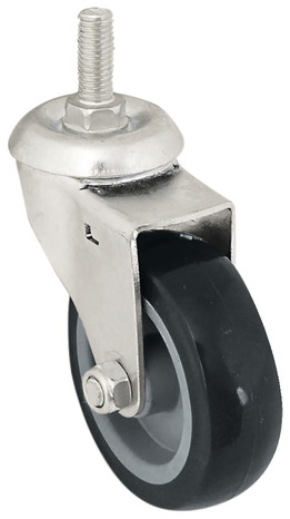 Roulette pivotante TPR gris - Ø 7,5 cm - 60 kg - Brico Dépôt