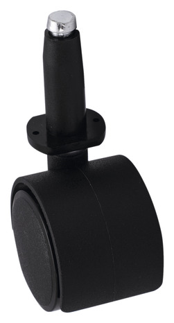 Roulette jumelée pivotante nylon noir - Ø 3,5 cm - 30 kg - Brico Dépôt