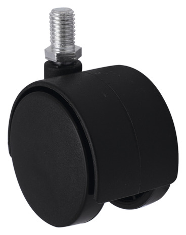 Roulette jumelée pivotante PP noir - Ø 5 cm - 30 kg - Brico Dépôt