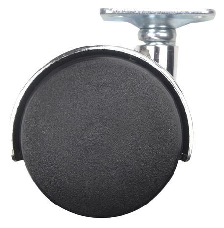 Roulette jumelée pivotante PP noir - H. 6,55 x Ø 5 cm - 40 kg - Brico Dépôt