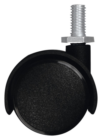 Roulette jumelée pivotante nylon noir - Ø 3,5 cm - 18 kg - Brico Dépôt