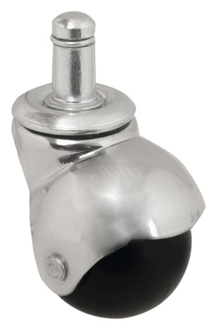 Roulette à bille pivotante PP noir - H. 5,7 x Ø 4 cm - 30 kg - Brico Dépôt