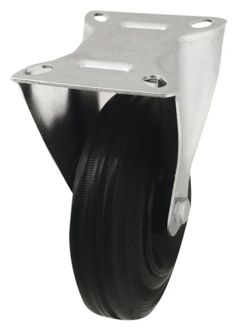 Roulette fixe PVC noir - Ø 12,5 cm - 100 kg - Brico Dépôt