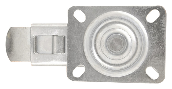 Roulette pivotante PVC gris avec frein - Ø 8 cm - 70 kg - Brico Dépôt