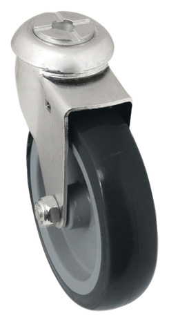 Roulette pivotante PU gris - Ø. 10 cm - 70 kg - Brico Dépôt