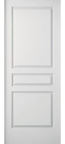 Porte coulissante blanche "Ordesa" H. 204 cm x Larg. 83 cm x ép. 40 mm - Brico Dépôt