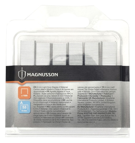 Boite de 1000 agrafes légères 6 mm - Magnusson