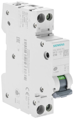 Disjoncteur 4,5 kA 10A phase neutre - Siemens - Brico Dépôt