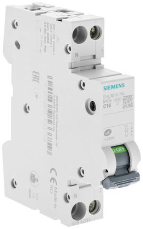 Disjoncteur 4,5 kA SIEMENS 16A phase neutre - Siemens - Brico Dépôt