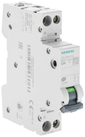 Disjoncteur 4,5 kA SIEMENS 20A phase neutre - Siemens - Brico Dépôt