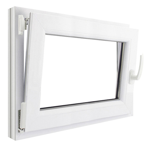 Fenêtre PVC blanc oscillo-battante 1 vantail gauche h.45 x l.60 cm - GoodHome - Brico Dépôt