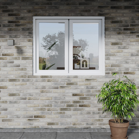 Fenêtre PVC blanc oscillo-battante 2 vantaux h.125 x l.90 cm - GoodHome - Brico Dépôt