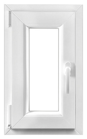Fenêtre PVC blanc oscillo-battante 1 vantail gauche h.65 x l.40 cm - GoodHome - Brico Dépôt