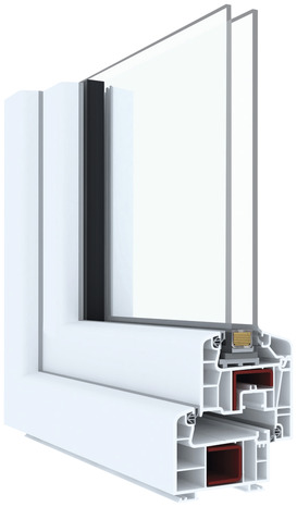 Fenêtre PVC blanc oscillo-battante 1 vantail droit h.75 x l.80 cm - GoodHome - Brico Dépôt