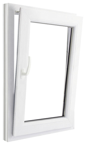 Fenêtre PVC blanc oscillo-battante 1 vantail droit h.95 x l.60 cm - GoodHome - Brico Dépôt