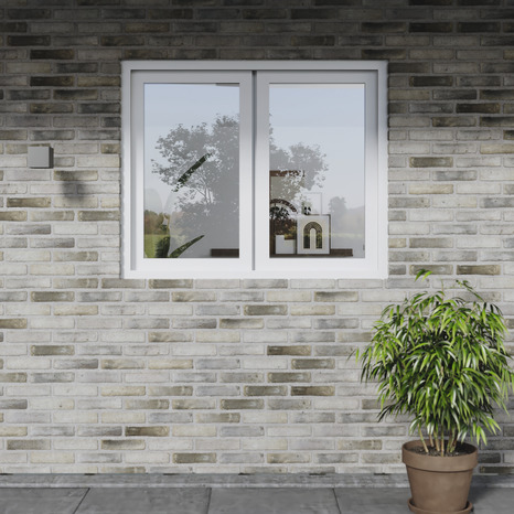 Fenêtre PVC blanc oscillo-battante 2 vantaux h.135 x l.90 cm - GoodHome - Brico Dépôt