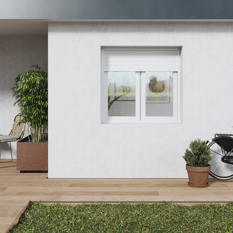 Fenêtre PVC blanc oscillo-battante 2 vantaux + volet roulant h.105 x l.120 cm - GoodHome - Brico Dépôt