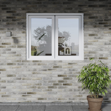 Fenêtre PVC blanc oscillo-battante 2 vantaux h.135 x l.140 cm - GoodHome - Brico Dépôt
