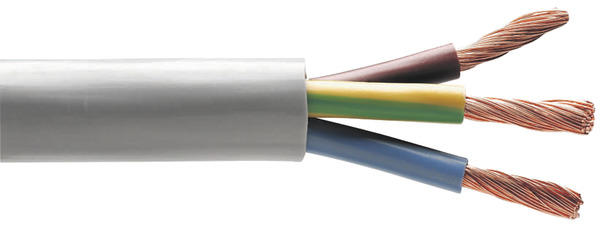 Câble électrique H05VVF 3G1,5mm² blanc - 5 m - Nexans - Brico Dépôt