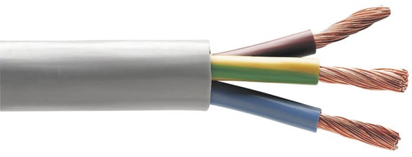 Câble électrique H05VVF 3G1,5 mm² gris - Vendu au mètre - Brico Dépôt