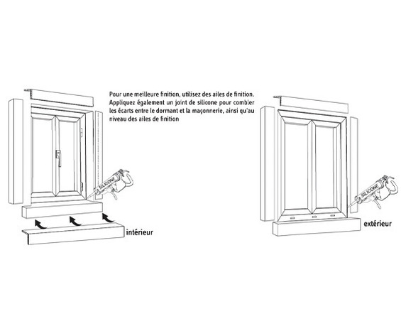 Bavette rénovation pour fenêtre PVC blanc P.10 x l.10 cm - GoodHome - Brico Dépôt