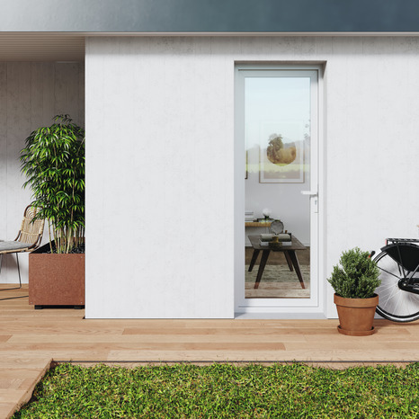 Porte-fenêtre PVC blanc 1 vantail gauche H.215 x l.80 cm - GoodHome - Brico Dépôt