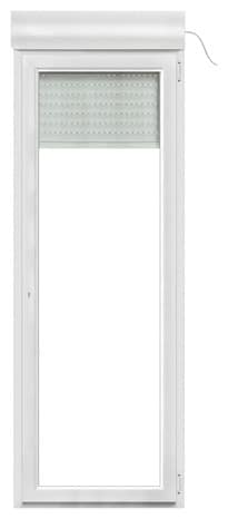 Porte-fenêtre PVC blanc 1 vantail droit + volet roulant H.205 x l.80 cm - GoodHome - Brico Dépôt