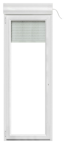 Porte-fenêtre PVC blanc 1 vantail gauche + volet roulant H.215 x l.80 cm - GoodHome - Brico Dépôt
