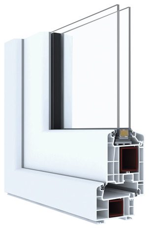 Porte-fenêtre PVC + volet roulant intégré 2 vantaux - H. 205 x l. 120 cm - GoodHome - Brico Dépôt