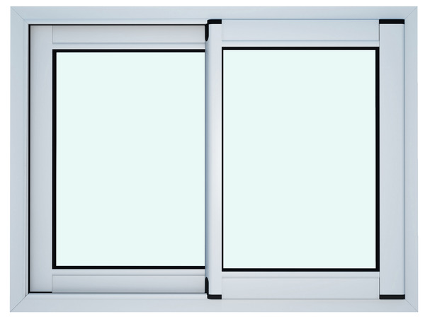 Fenêtre aluminium blanc coulissante 2 vantaux h.75 x l.100 cm - GoodHome - Brico Dépôt