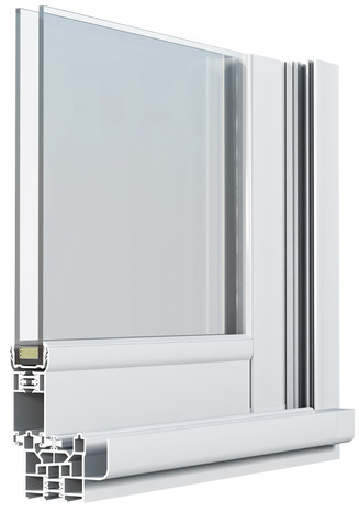 Fenêtre aluminium blanc coulissante 2 vantaux h.75 x l.120 cm - GoodHome - Brico Dépôt