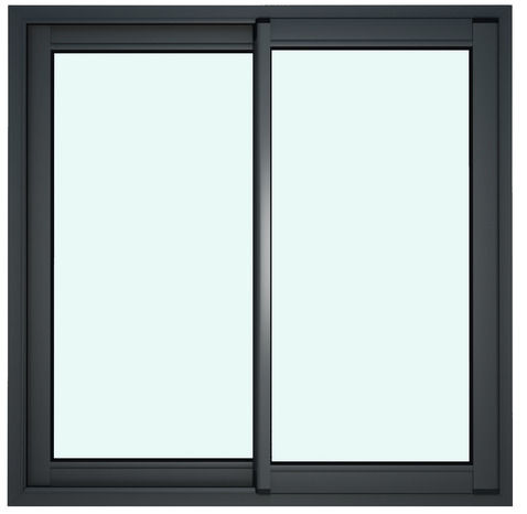 Fenêtre aluminium gris coulissante 2 vantaux h.100 x l.120 cm - GoodHome - Brico Dépôt