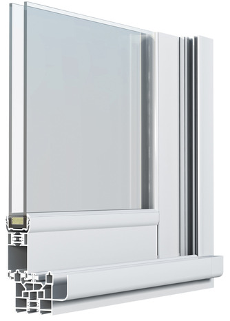 Fenêtre aluminium blanc coulissante 2 vantaux h.135 x l.100 cm - GoodHome - Brico Dépôt