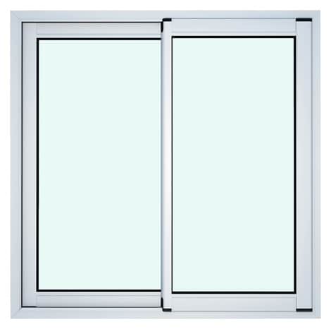 Fenêtre aluminium blanc coulissante 2 vantaux h.115 x l.120 cm - GoodHome - Brico Dépôt