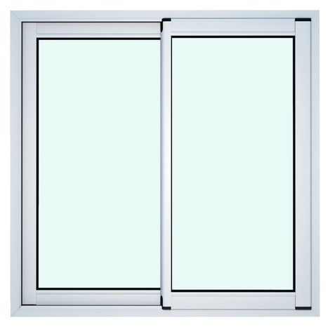 Fenêtre aluminium blanc coulissante 2 vantaux h.120 x l.120 cm - GoodHome - Brico Dépôt