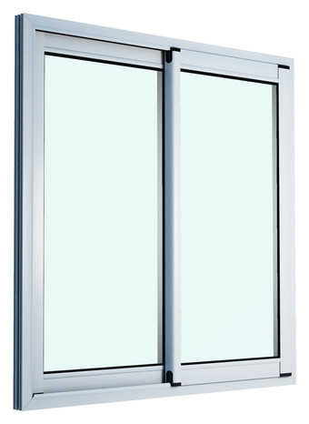 Fenêtre aluminium blanc coulissante 2 vantaux h.125 x l.120 cm - GoodHome - Brico Dépôt