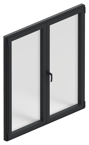 Fenêtre aluminium gris oscillo-battante 2 vantaux H. 115 x l. 100 cm - GoodHome - Brico Dépôt