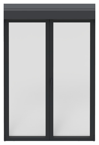 Fenêtre aluminium gris oscillo-battante 2 vantaux + volet roulant h.115 x l.100 cm - GoodHome - Brico Dépôt
