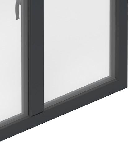 Fenêtre aluminium gris oscillo-battante 2 vantaux h.115 x l.140 cm - GoodHome - Brico Dépôt