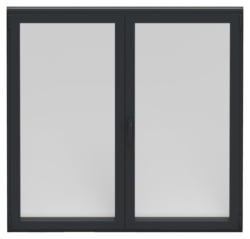 Fenêtre aluminium gris oscillo-battante 2 vantaux h.75 x l.100 cm - GoodHome - Brico Dépôt