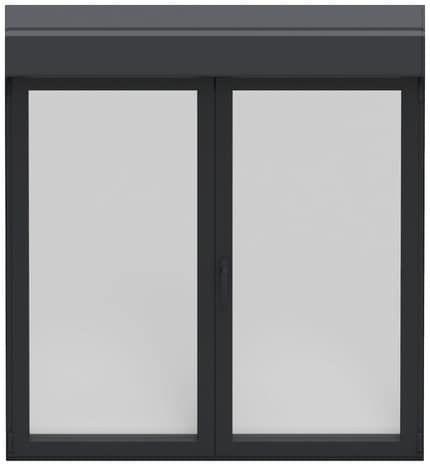 Fenêtre aluminium gris oscillo-battante 2 vantaux + volet roulant h.95 x l.120 cm - GoodHome - Brico Dépôt
