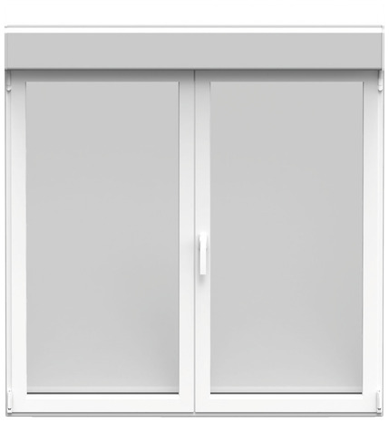 Fenêtre aluminium blanc oscillo-battante 2 vantaux + volet roulant h.105 x l.100 cm - GoodHome - Brico Dépôt