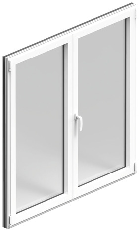 Fenêtre aluminium blanc oscillo-battante 2 vantaux h.115 x l.140 cm - GoodHome - Brico Dépôt